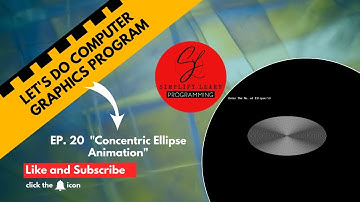 How To Create Concentric Ellipse Animation in C Or C++ (Computer Graphics)