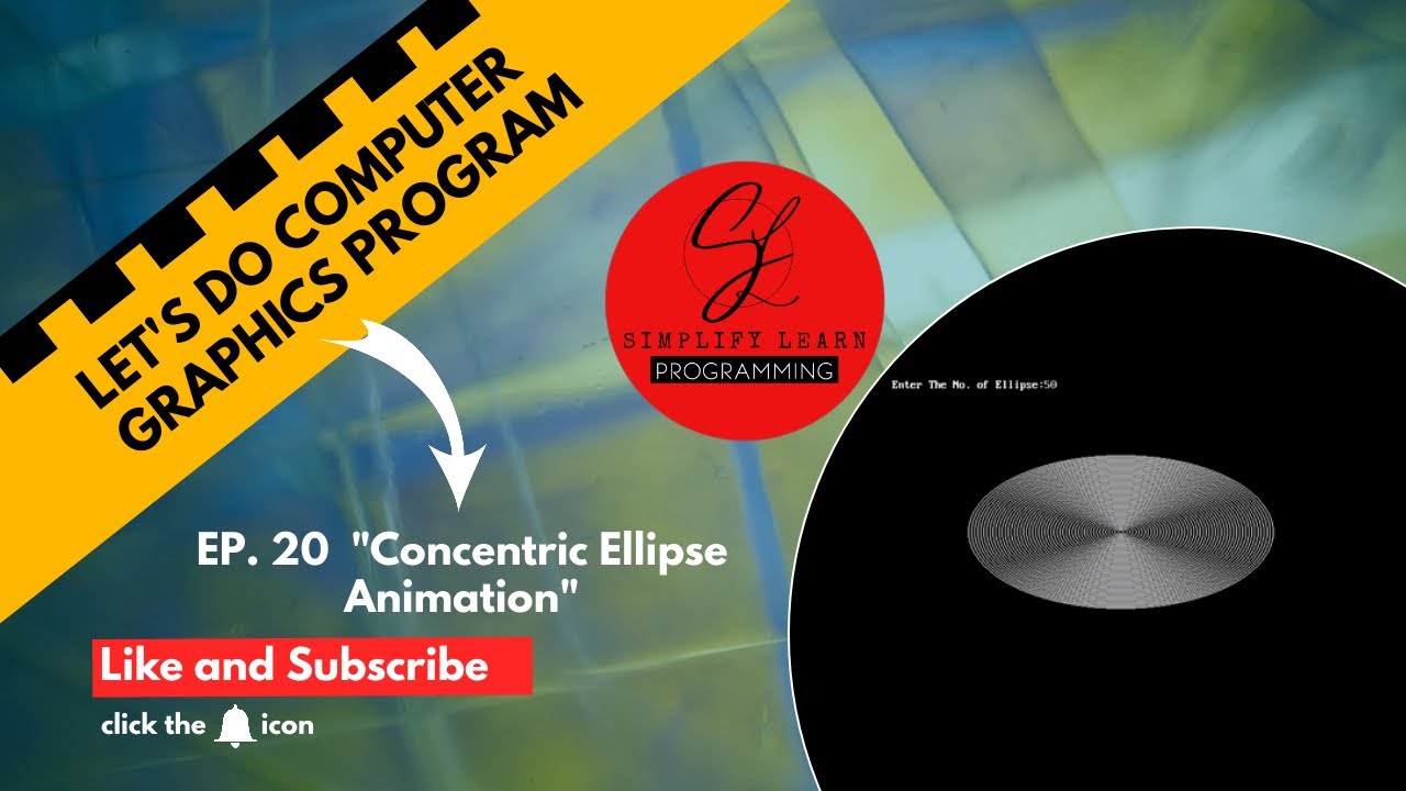 How To Create Concentric Ellipse Animation in C Or C++ (Computer ...