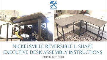 Costway L Shaped Corner Computer Desk with Storage Shelves Assembly (Avera L Shape Desk)