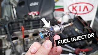 KIA OPTIMA FUEL INJECTOR REPLACEMENT REMOVAL, FUEL RAIL REMOVAL