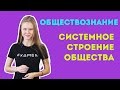 Системное строение общества. ЕГЭ по обществознанию. Экзамер