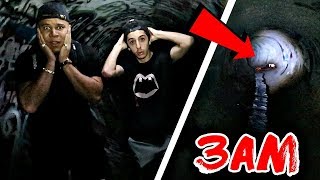 EXPLORING FAZE RUG HAUNTED TUNNEL (WE HEARD VOICES)