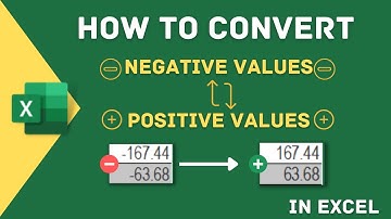 HOW TO CONVERT NEGATIVE VALUES TO POSITIVE VALUES IN EXCEL