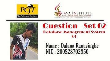 DBMS Question Set 02