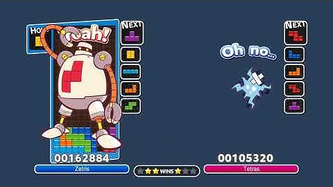 [Puyo Puyo Tetris AI] Zetris vs Tetras (25) - AI vs AI