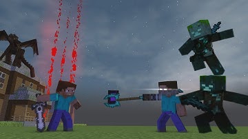 Minecraft Fight Animation - Herobrine vs Steve