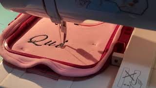 'Tidy Babies' Name Embroidery on Pink Classic Cotton Baby Bib