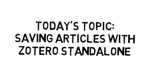 Saving Articles to Zotero