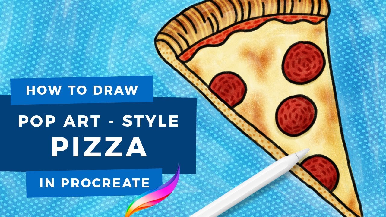 How to Draw Pizza Pop Art Style on Procreate Stay Home and Draw