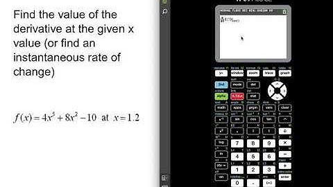Using nDeriv on the Calculator