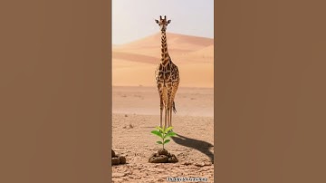 A Giraf Waters Guava Tree and Saves it from Drying Up 😭 #ai #save #water #tree