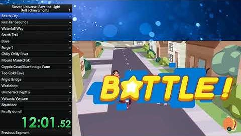 Steven universe save the light speedrun all achievements
