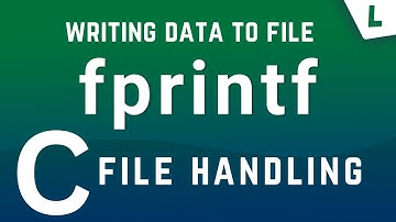 fprintf() Function to Write Data to a File :  C Programming Language Video Tutorial
