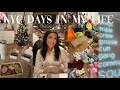 Vlog nyc days in my life decorating for the holidays cleaning  date night