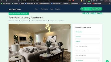 User Apartment Booking and Email Notification to administrator
