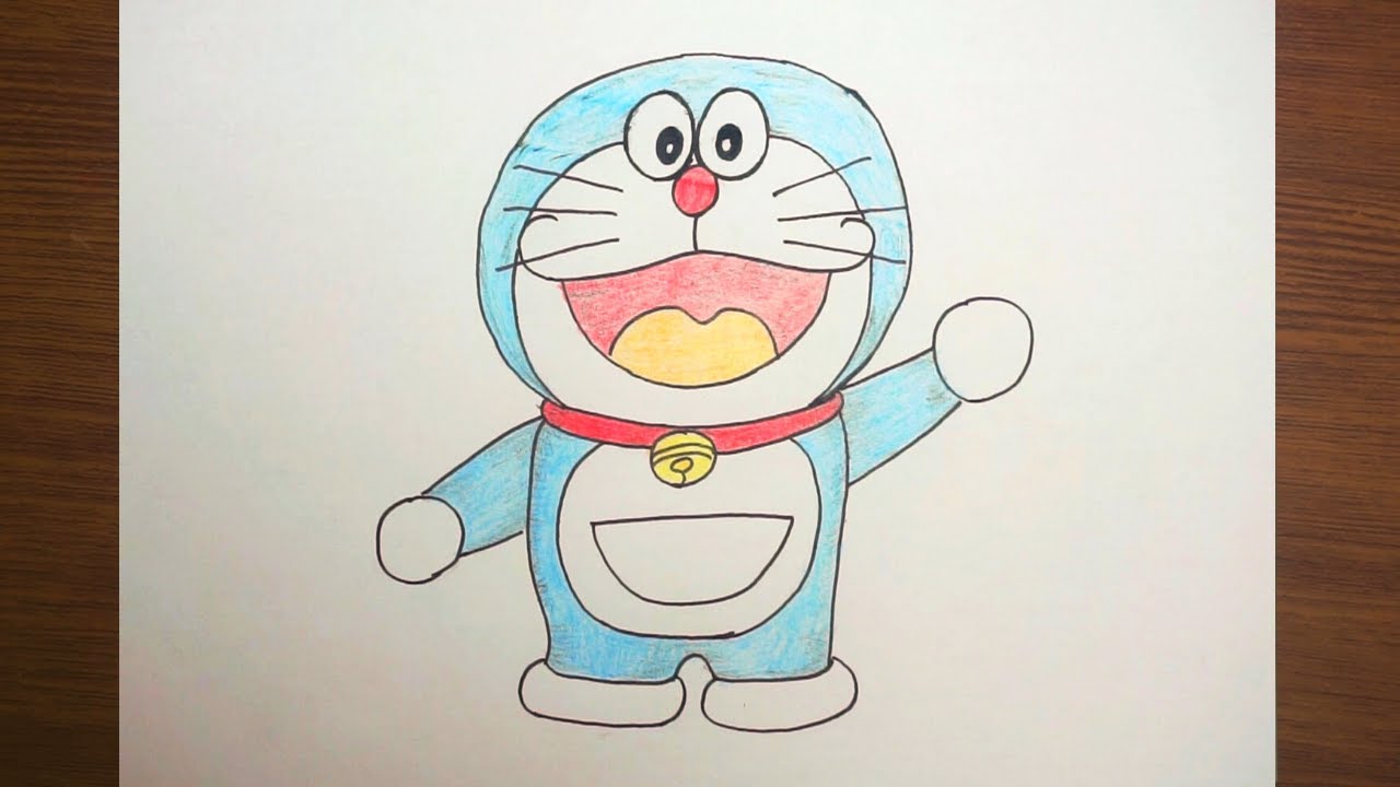 Mudah Ini cara  menggambar  dan mewarnai Doraemon  How to 