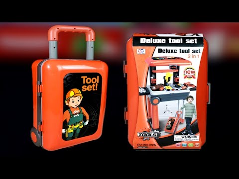A Lovely Deluxe Tool Set, 2 in 1 Workbench & Trolley Unboxing &