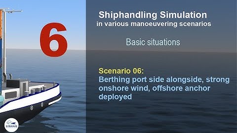 Shiphandling - Scenario 06: Berthing in onshore wind, offshore anchor deployment