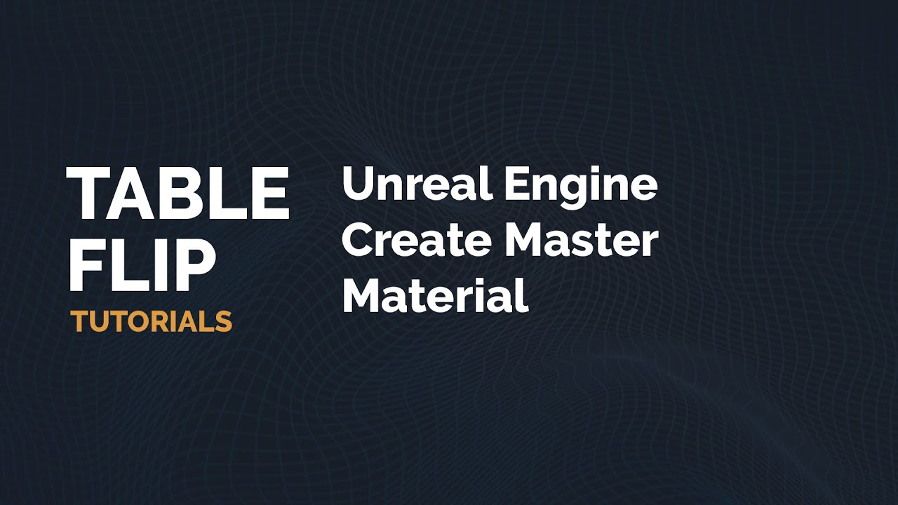Unreal Engine Create Master Material - YouTube