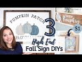 3 DIY FALL FARMHOUSE SIGNS | High End Fall Decor with the Cricut Maker