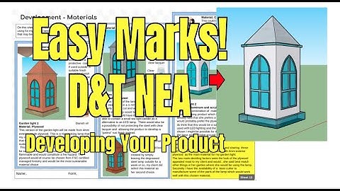 GCSE D&T NEA walkthrough - Development materials