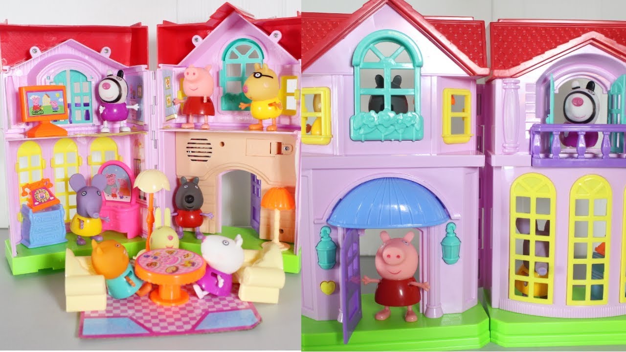 2020 New Creative Toy Peppa Pig Peppa's House Villa Kids DIY Assembling Toys 