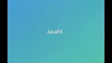 JavaFX Introduction