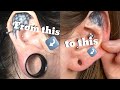 How I Downsized My Stretched Ears.