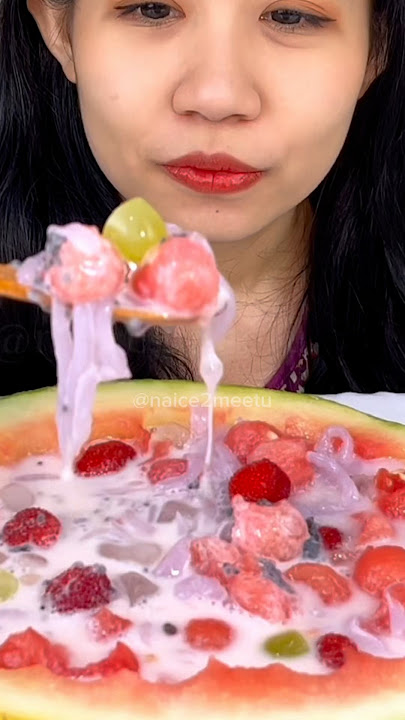 MUKBANG SOP BUAH Langsung dari Semangkanya