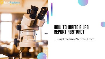 How To Write An Abstract For A Lab Report