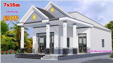 Nhà cấp 4 giả nóc thái 690tr với 3 phòng ngủ dt 7x16m | 0915296259