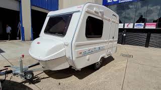 Euro Caravan Hobby with bathroom and toilet , King bed, 2 cooktops, a kitchen sink, 3 ways fridge