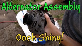 Subaru Alternator Assembly, Painting Shiny Black Parts