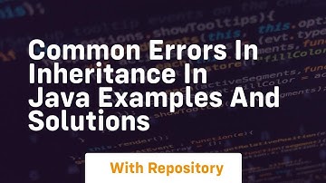 common errors in inheritance in java examples and solutions
