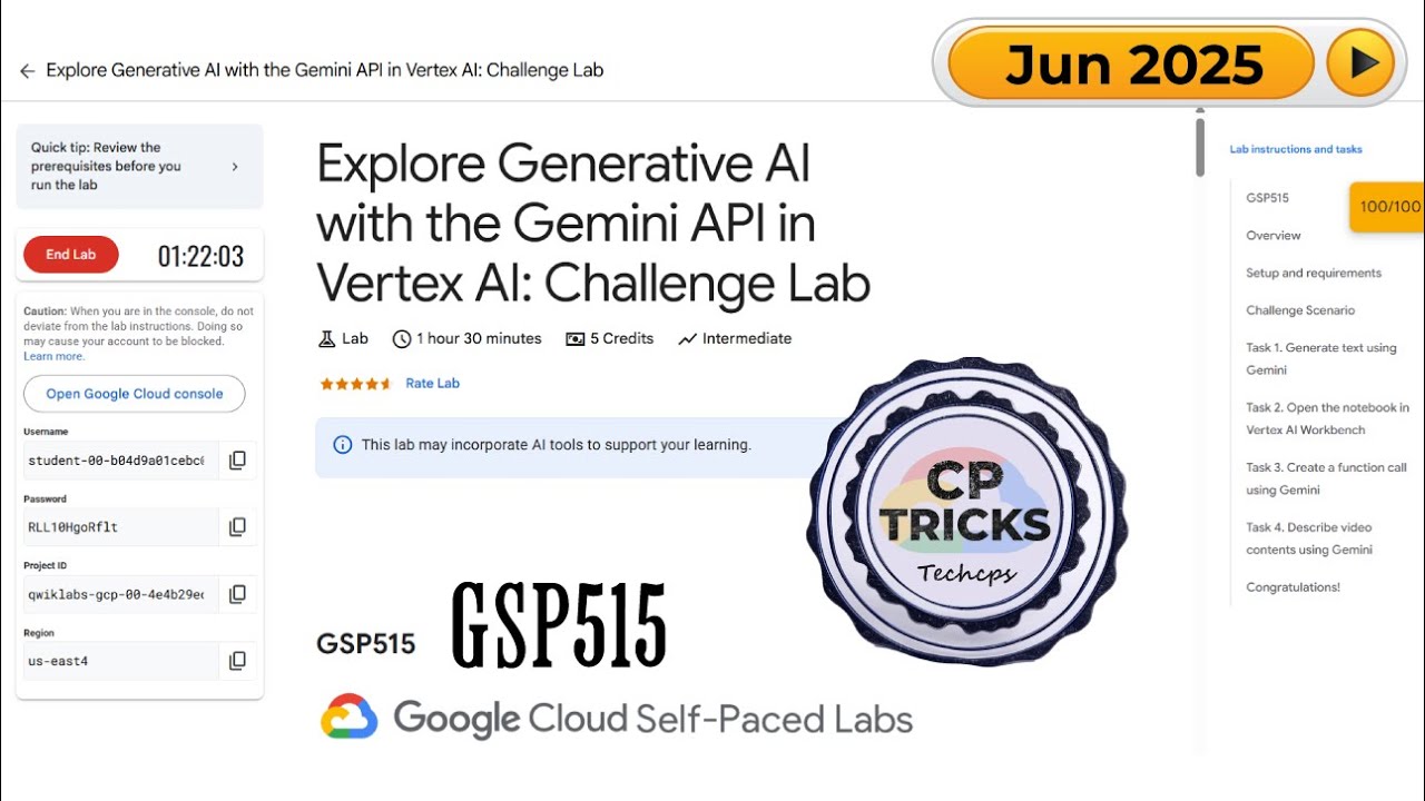 Explore Generative AI with the Gemini API in Vertex AI: Challenge Lab | #GSP515 | #qwiklabs #arcade