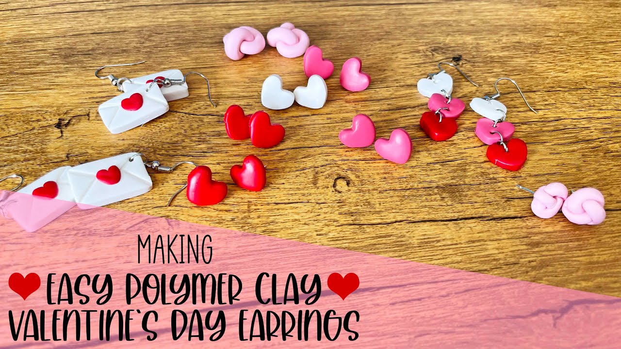 Easy DIY Valentine's Earrings with Polymer Clay 