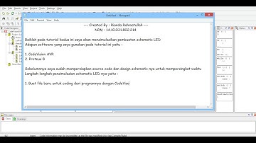 #2 Tutorial Simulasi Schematic LED Menggunakan Proteus 8 dan CodeVision AVR