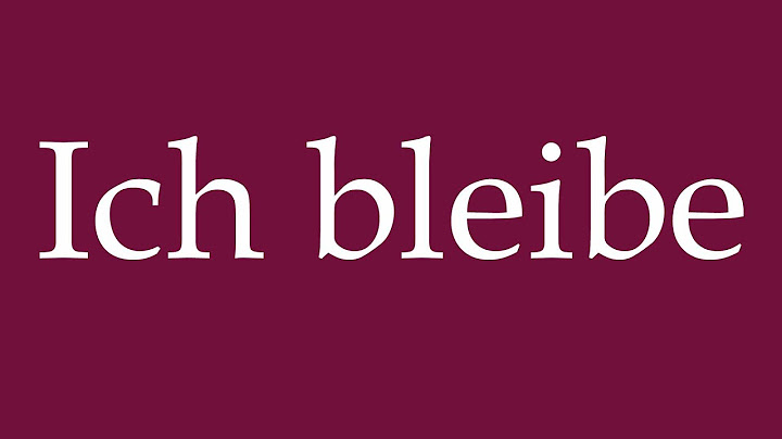How to Pronounce ''Ich bleibe'' (I am staying) Correctly in German
