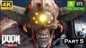 DOOM ETERNAL Walkthrough Gameplay Part 5 (SUPER GORE NEST) 4K Ultra Setting PC