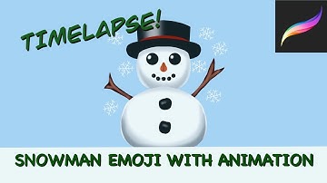 Snowman Emoji | Procreate Timelapse with Animation