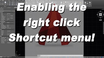 How to turn on the right click shortcut menu in Autodesk Autocad