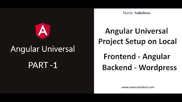 Angular Universal Project setup for WordPress and angular in local Part 1