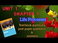 IGCSE 9-1 biology chapter 1 solved questions  Unit 1 chapter 1 Life processes