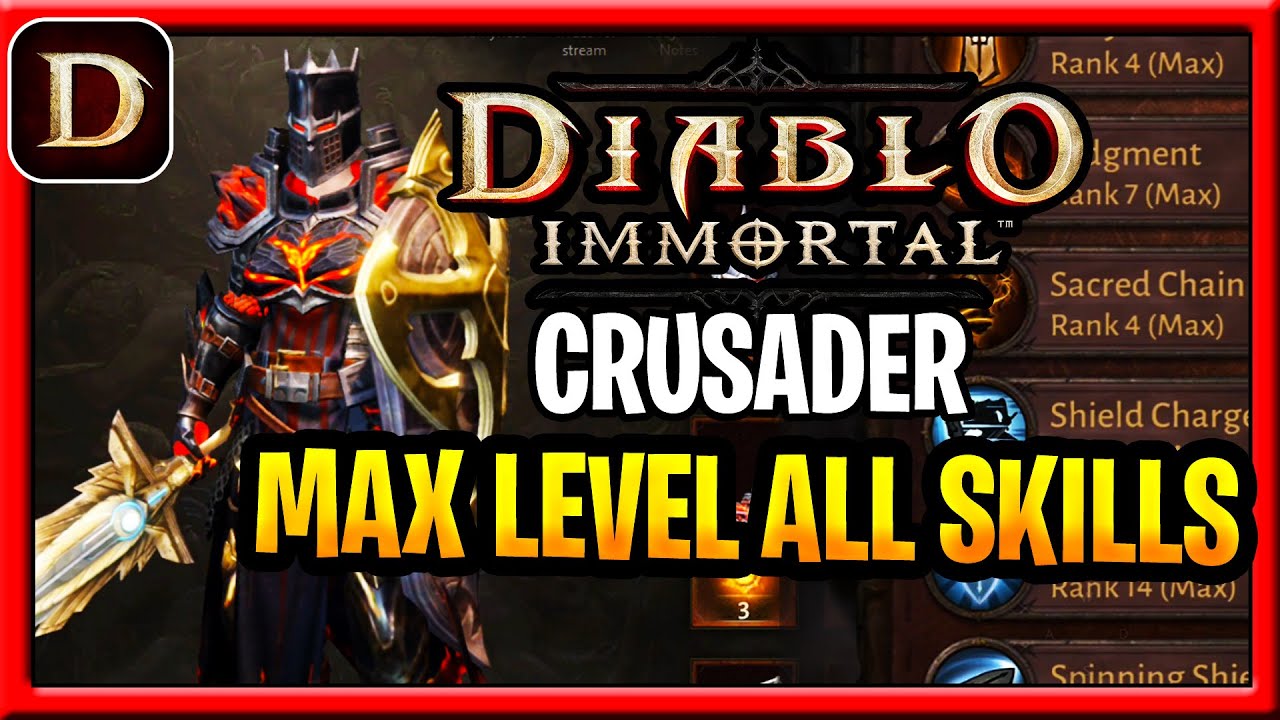 Diablo Immortal crusader build guide