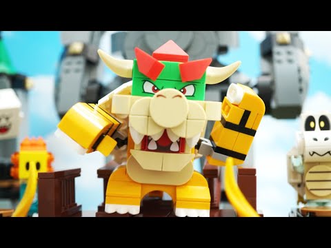 LEGO Super Mario Bowser's Castle Boss Battle  Set #2レゴ スーパーマリオ  | けっせんクッパ城でstop motion anime!#2