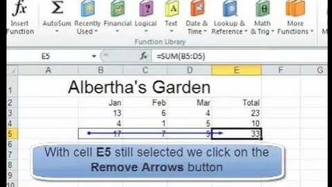 MS Excel 2010:Tracing Precedent