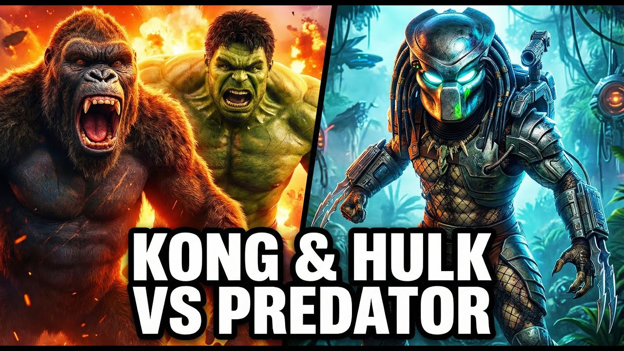 HULK and KONG vs GIANT PREDATOR: The Ultimate Evolution Battle!