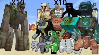.X10 Mutant Iron golem vs X10 Mutant creatures X10 Mutant Iron golem vs X10 all Mutants