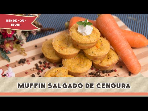 Muffin Salgado de Cenoura - Receitas de Minuto #161