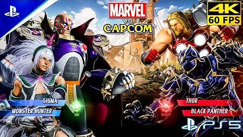 Marvel vs Capcom Infinite | Sigma & Monster Hunter vs Thor & Black Panther | PS5 4K #marvelvscapcom